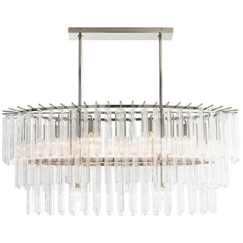 Track lighting with frosted glass shadesNessa Oval Chandelier