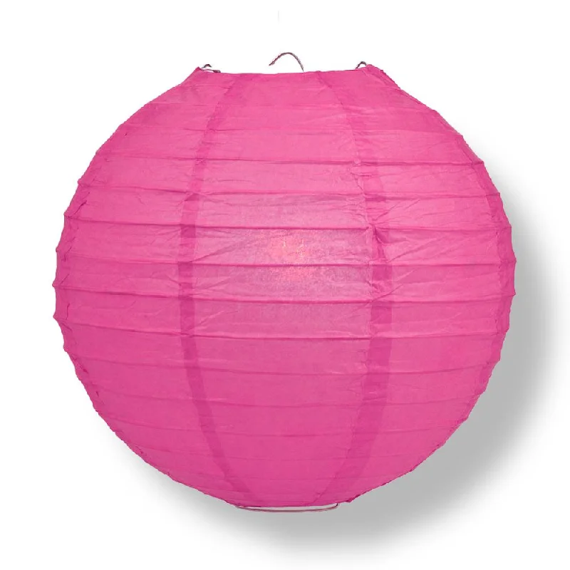 Dimmable LED Edison globe light bulbs8" Fuchsia / Hot Pink Round Paper Lantern, Even Ribbing, Chinese Hanging Wedding & Party Decoration Dimmable LED Edison globe light bulbs8" Fuchsia / Hot Pink Round Paper Lantern, Even Ribbing, Chinese Hanging Wedding & Party Decoration