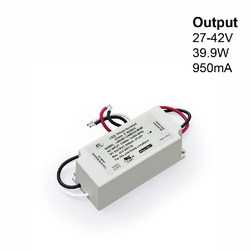 Track lighting with adjustable armsES LD040D-CU09542-M28F Constant Current LED Driver, 950mA 27-42V 40W max Track lighting with adjustable armsES LD040D-CU09542-M28F Constant Current LED Driver, 950mA 27-42V 40W max