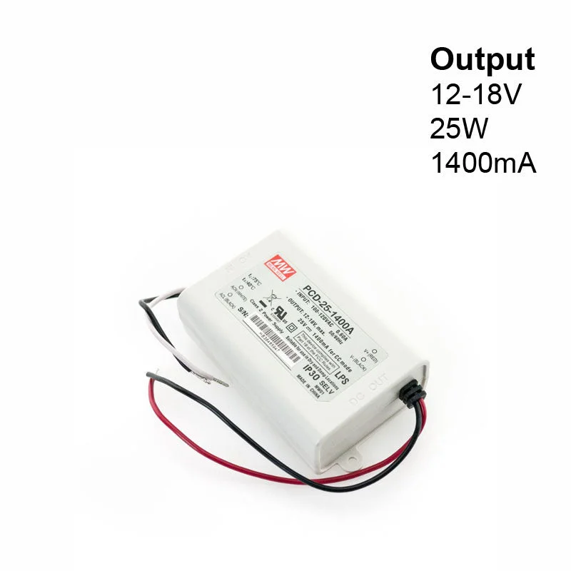 Track lighting with multiple heads for flexibilityMean Well PCD-25-1400A Constant Current LED Driver, 1400mA 12-18V 25W Track lighting with multiple heads for flexibilityMean Well PCD-25-1400A Constant Current LED Driver, 1400mA 12-18V 25W