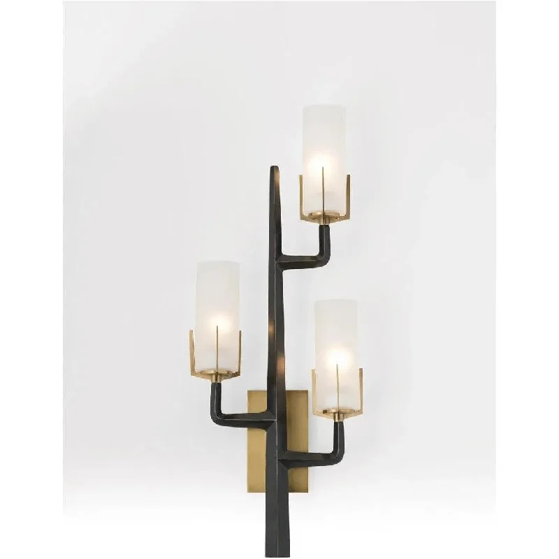 Track lighting with frosted glass shadesGriffin Wall Sconce