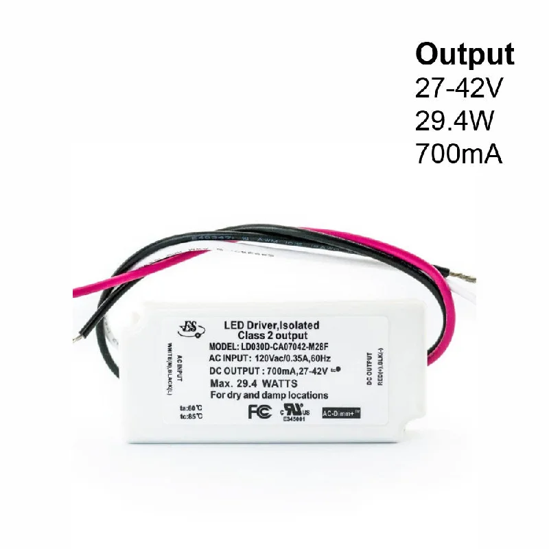Track lighting for retail window displaysES LD030D-CA07042-M28F Constant Current LED Driver, 700mA 27-42V 29.4W max Track lighting for retail window displaysES LD030D-CA07042-M28F Constant Current LED Driver, 700mA 27-42V 29.4W max