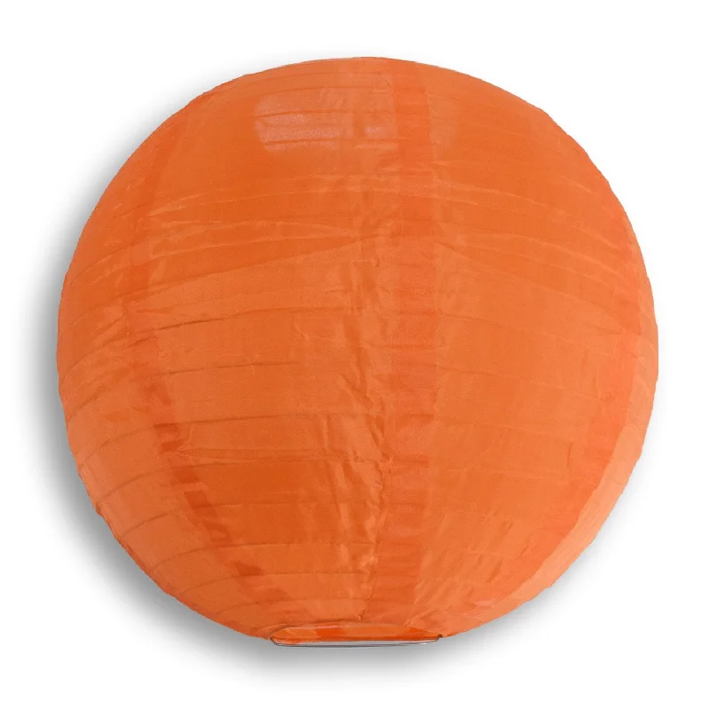 Colored Edison light bulbs (e.g., amber, blue)14" Orange Shimmering Nylon Lantern, Even Ribbing, Durable, Hanging Colored Edison light bulbs (e.g., amber, blue)14" Orange Shimmering Nylon Lantern, Even Ribbing, Durable, Hanging