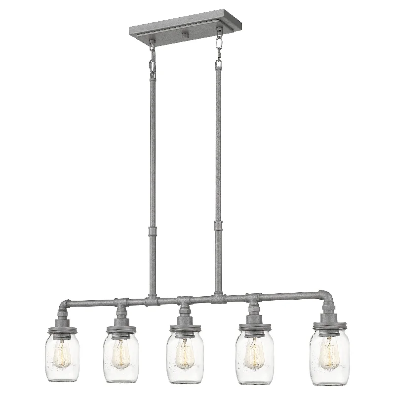 Track lighting with a decorative track designSquire Linear Suspension
