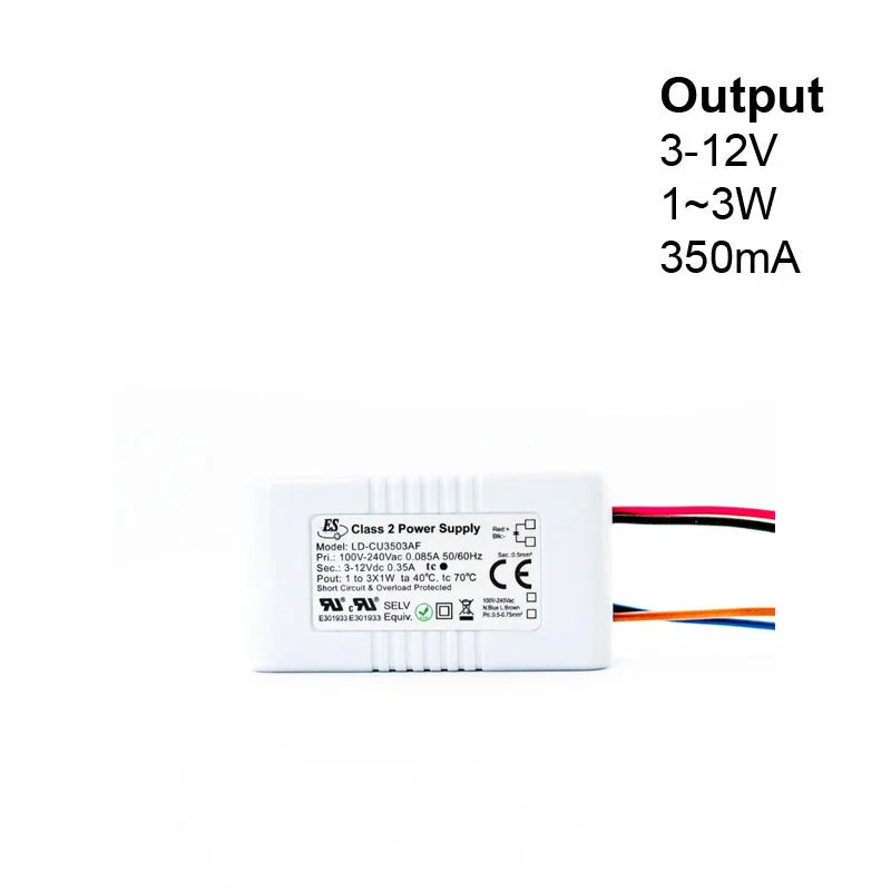 Track lighting with motion - sensor capabilitiesES LD-CU3503AF Non-Dimmable Constant Current LED Driver 350mA 3–12V DC Track lighting with motion - sensor capabilitiesES LD-CU3503AF Non-Dimmable Constant Current LED Driver 350mA 3–12V DC