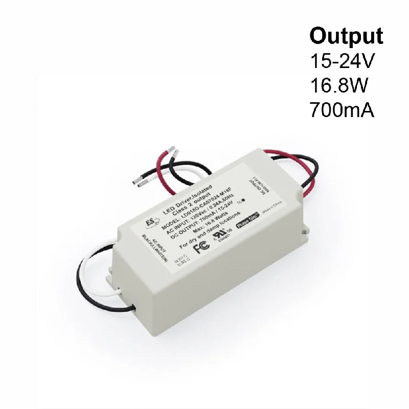 Track lighting for modernizing traditional interiorsES LD018D-CU07024-M18F Constant Current LED Driver, 700mA 15-24V 16.8W Track lighting for modernizing traditional interiorsES LD018D-CU07024-M18F Constant Current LED Driver, 700mA 15-24V 16.8W