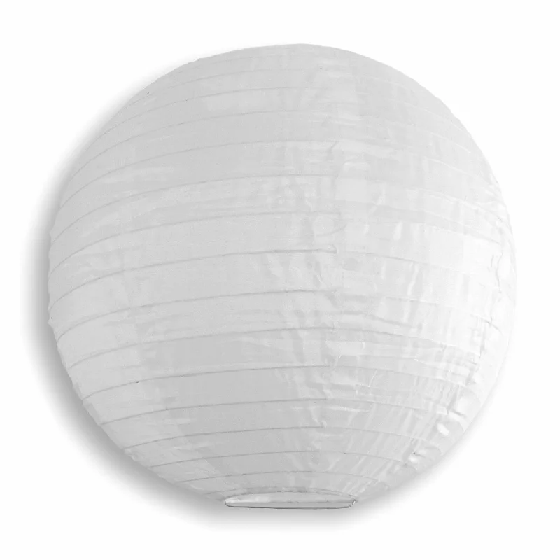 Clear glass Edison light bulbs with spiral filaments14" White Shimmering Nylon Lantern, Even Ribbing, Durable, Hanging Clear glass Edison light bulbs with spiral filaments14" White Shimmering Nylon Lantern, Even Ribbing, Durable, Hanging