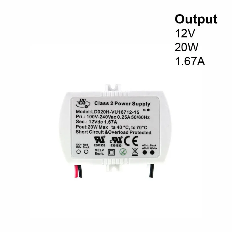Track lighting for photography studiosES LD020H-VU16712-15 Non-Dimmable Constant Voltage LED Driver 12V 20W 1670mA Track lighting for photography studiosES LD020H-VU16712-15 Non-Dimmable Constant Voltage LED Driver 12V 20W 1670mA