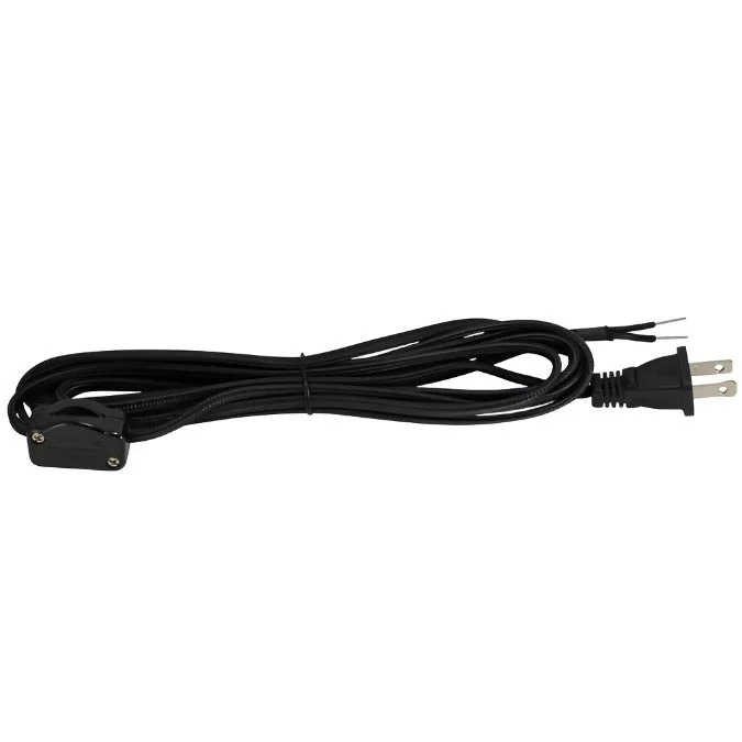 Clear glass Edison light bulbs with spiral filamentsBlack Cloth Covered Cord with Hi-lo Dimmer line Switch & Molded Plug Clear glass Edison light bulbs with spiral filamentsBlack Cloth Covered Cord with Hi-lo Dimmer line Switch & Molded Plug