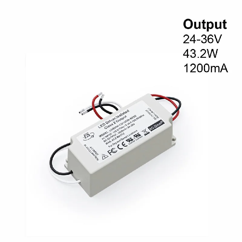 Track lighting with swivel heads for precise aimingES LD038H-CU12036-M28E Constant Current LED Driver, 1200mA 24-36V 43.2W Track lighting with swivel heads for precise aimingES LD038H-CU12036-M28E Constant Current LED Driver, 1200mA 24-36V 43.2W