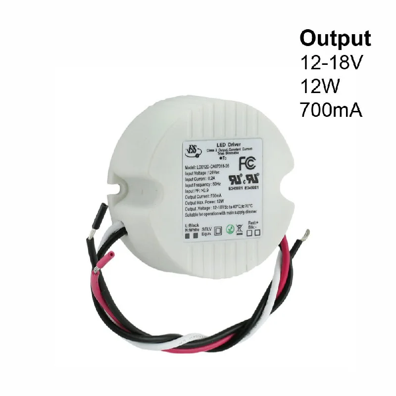 Commercial - grade track lighting for storesES LD012D-CA07018-26 Constant Current LED Driver, 700mA 12-18V 12W max Commercial - grade track lighting for storesES LD012D-CA07018-26 Constant Current LED Driver, 700mA 12-18V 12W max