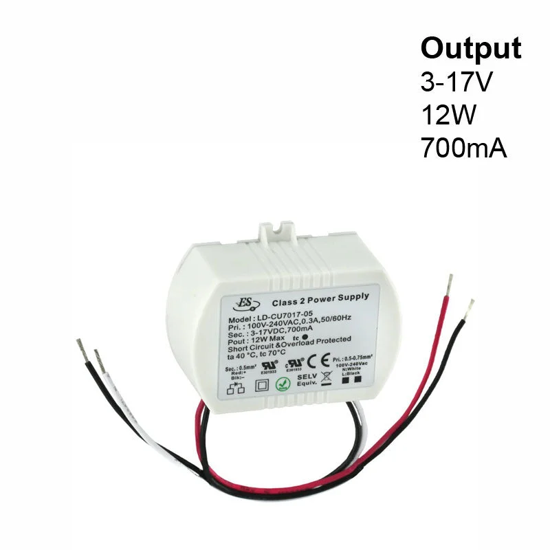 Track lighting for museums and galleriesES LD-CU7017-05 Non-Dimmable Constant Current LED Driver, 700mA 3-17V 12W Track lighting for museums and galleriesES LD-CU7017-05 Non-Dimmable Constant Current LED Driver, 700mA 3-17V 12W