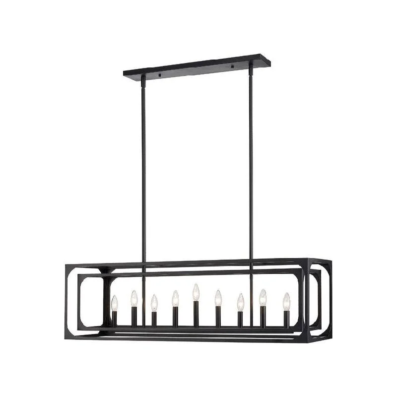 Track lighting for highlighting bookcasesEaston 9-Light Island