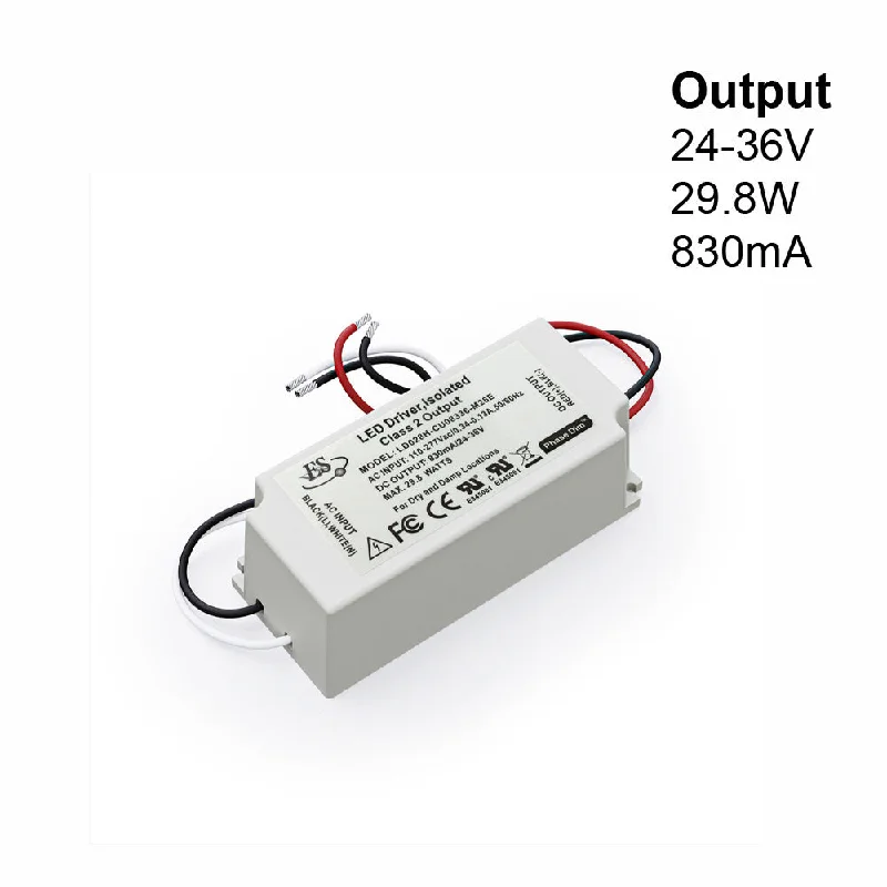 Wireless track lighting for easy installationES LD028H-CU08336-M28E Constant Current LED Driver, 830mA 24-36V 29.8W max Wireless track lighting for easy installationES LD028H-CU08336-M28E Constant Current LED Driver, 830mA 24-36V 29.8W max
