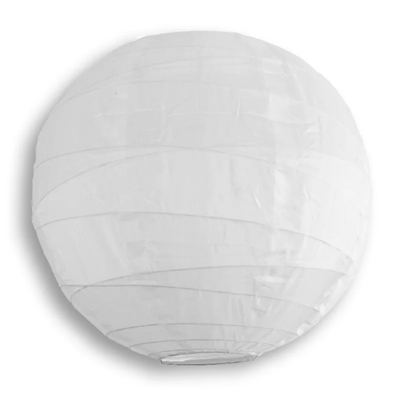 E26 Edison light bulbs with warm glow30" White Jumbo Shimmering Nylon Lanterns, Crisscross Ribbing, Durable, Dry Outdoor Hanging Decoration E26 Edison light bulbs with warm glow30" White Jumbo Shimmering Nylon Lanterns, Crisscross Ribbing, Durable, Dry Outdoor Hanging Decoration
