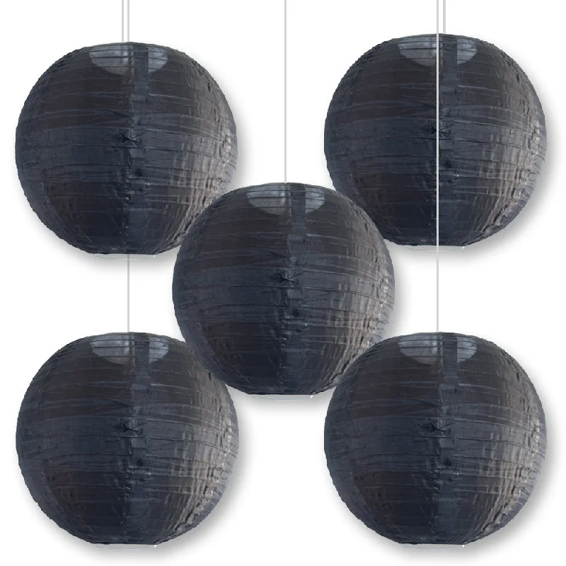 Edison style vintage light bulbs5-PACK 24" Black Shimmering Nylon Lantern, Even Ribbing, Durable, Hanging Edison style vintage light bulbs5-PACK 24" Black Shimmering Nylon Lantern, Even Ribbing, Durable, Hanging
