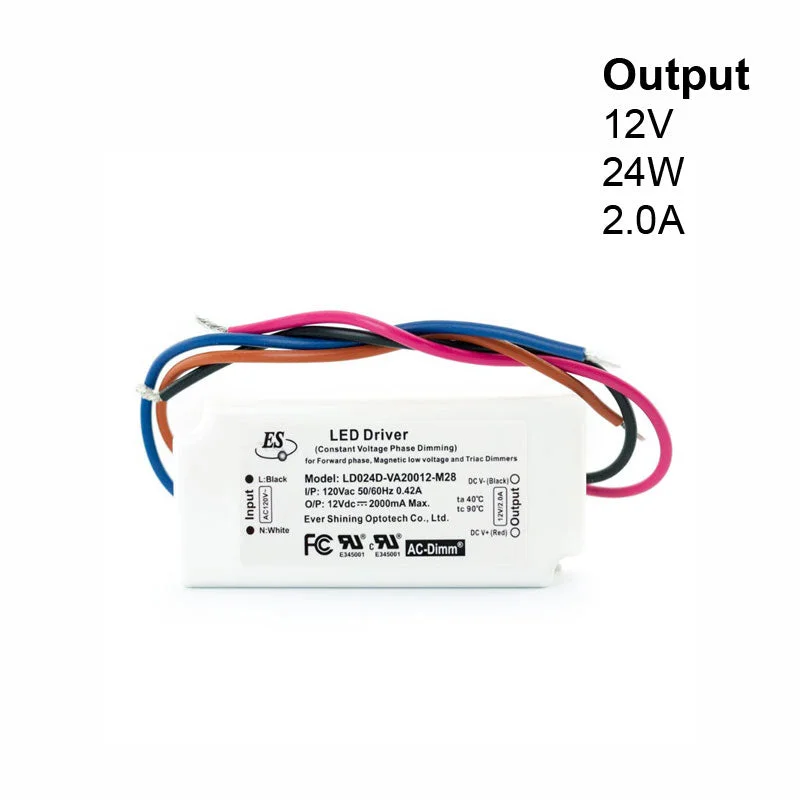 Track lighting for task lighting in workshopsES LD024D-VA20012-M28 Triac Dimmable Constant Voltage LED Driver, 12V 2A 24W Track lighting for task lighting in workshopsES LD024D-VA20012-M28 Triac Dimmable Constant Voltage LED Driver, 12V 2A 24W