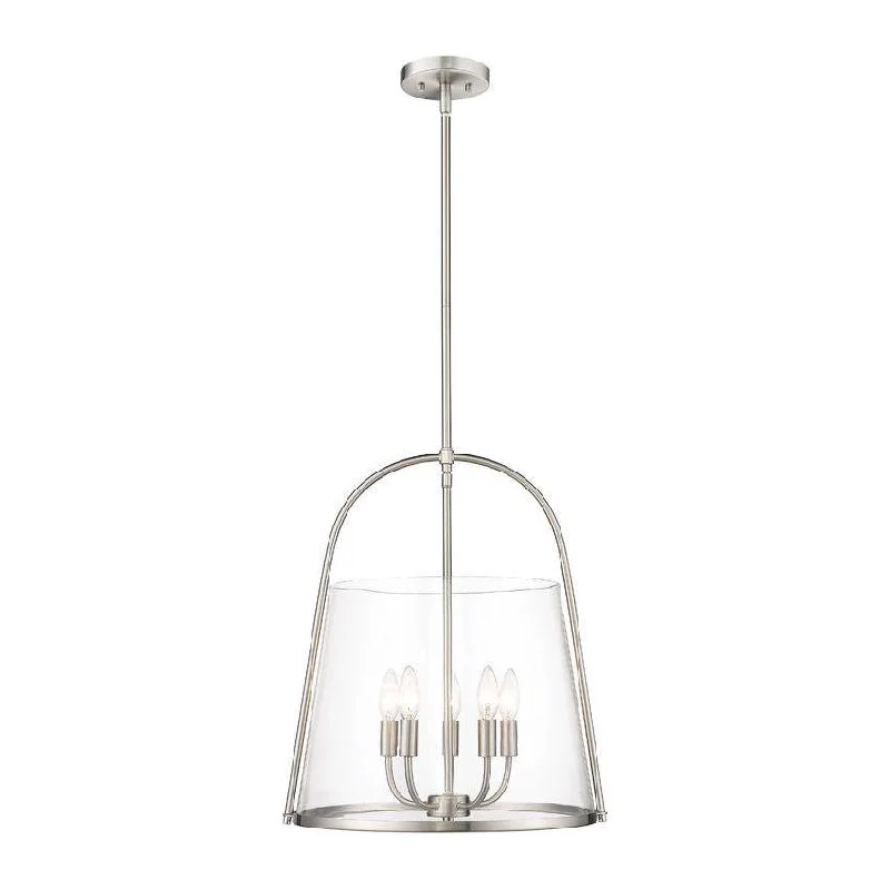 Track lighting with frosted glass shadesArchis 5-Light Pendant