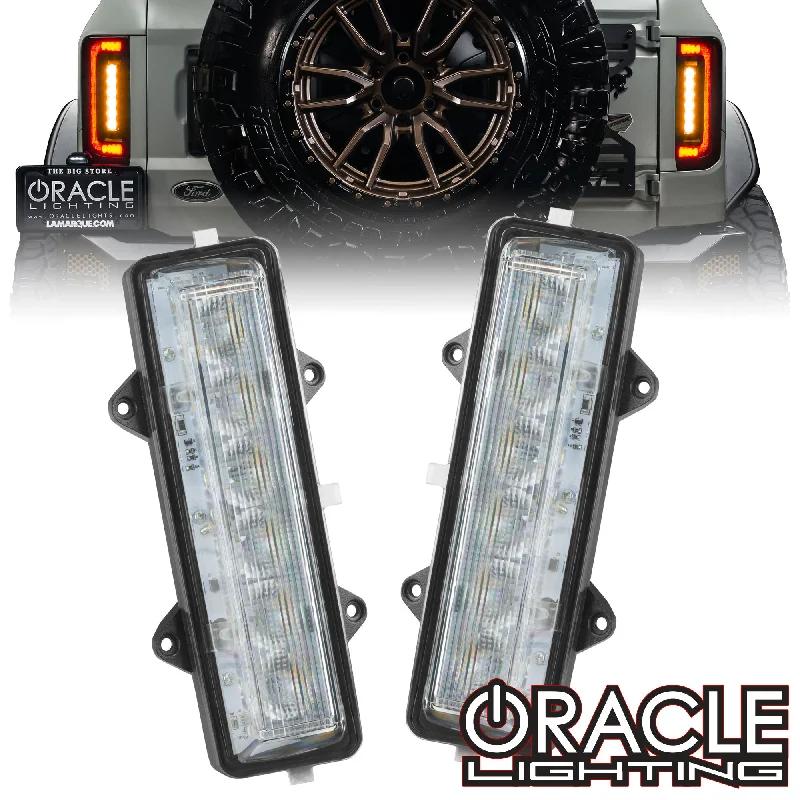 Outdoor - rated track lighting for patiosORACLE Lighting Dual Function Amber/White Reverse LED Modules for Ford Bronco Flush Tail Lights Outdoor - rated track lighting for patiosORACLE Lighting Dual Function Amber/White Reverse LED Modules for Ford Bronco Flush Tail Lights