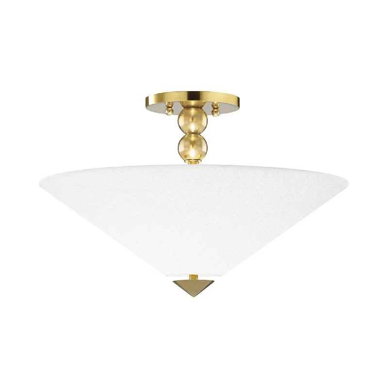 Track lighting with clear glass shadesFlare Semi-Flush Mount Ceiling Light