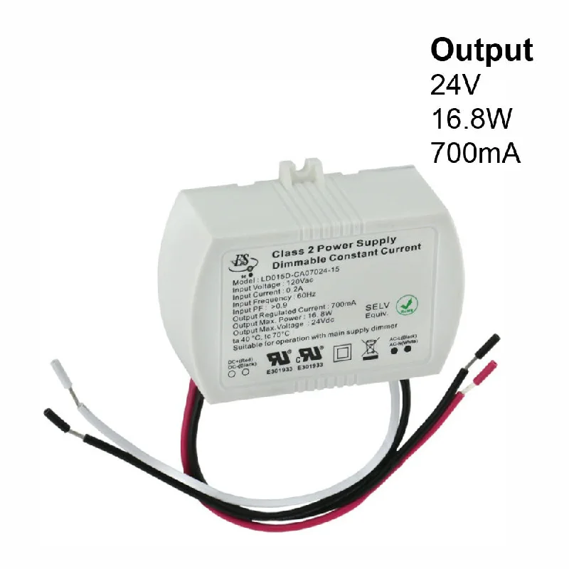 Track lighting for creating a focal pointES LD015D-CA07024-15 Constant Current LED Driver, 700mA 24V 16.8W max Track lighting for creating a focal pointES LD015D-CA07024-15 Constant Current LED Driver, 700mA 24V 16.8W max