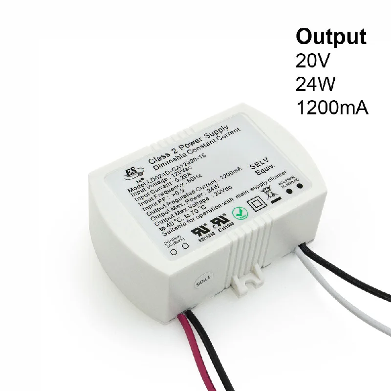 White track lighting for a clean lookES LD024D-CA12020-15 Constant Current LED Driver, 1200mA 20V 24W White track lighting for a clean lookES LD024D-CA12020-15 Constant Current LED Driver, 1200mA 20V 24W