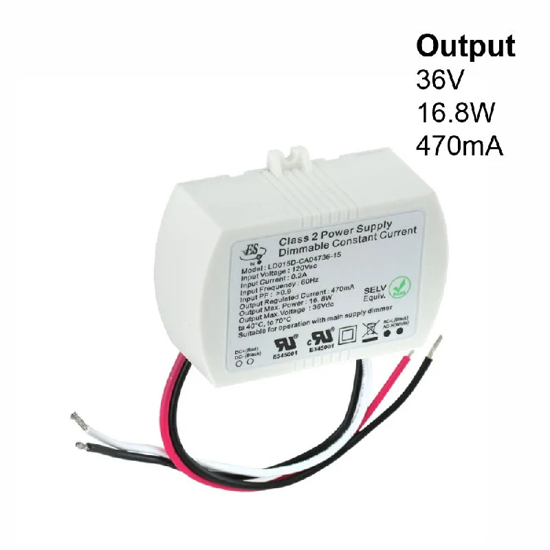 Track lighting for illuminating walkwaysES LD015D-CA04736-15 Constant Current LED Driver, 470mA 36V 16.8W Max Track lighting for illuminating walkwaysES LD015D-CA04736-15 Constant Current LED Driver, 470mA 36V 16.8W Max