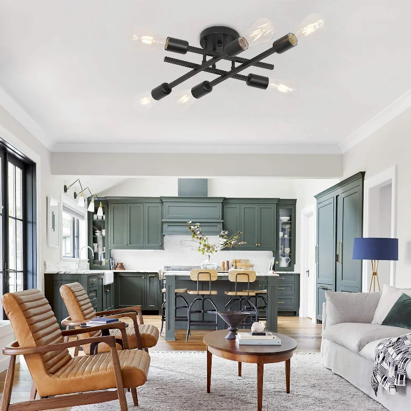 Chandeliers with Sputnik - Style Design for a Futuristic Vibe4/6 Lights Modern Flush Mount Light Sputnik Chandelier Ceiling Fixture Chandeliers with Sputnik - Style Design for a Futuristic Vibe4/6 Lights Modern Flush Mount Light Sputnik Chandelier Ceiling Fixture