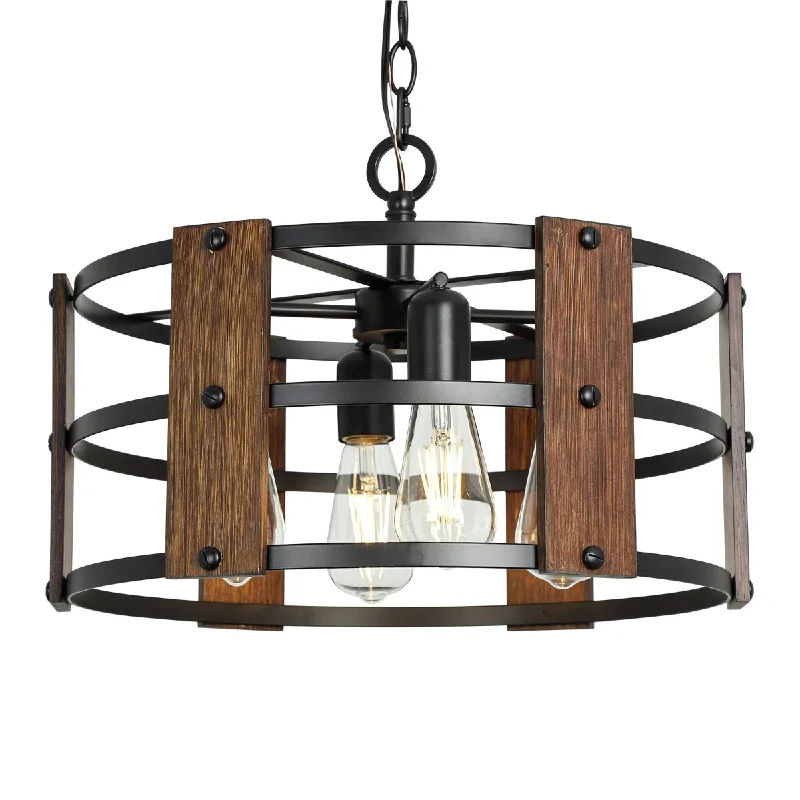 Chandeliers with Metal Frames in Copper FinishDLLT 4-Light Farmhouse Chandelier Light Fixtures Adjustable Height Rustic Drum Pendant Light for Living Room, Dining Room, Bedroom, Foyers, Walnut Wood and Black Metal Finish Chandeliers with Metal Frames in Copper FinishDLLT 4-Light Farmhouse Chandelier Light Fixtures Adjustable Height Rustic Drum Pendant Light for Living Room, Dining Room, Bedroom, Foyers, Walnut Wood and Black Metal Finish