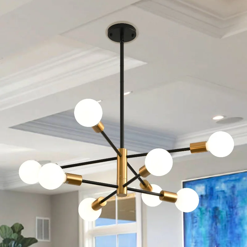 Chandeliers for Dining Rooms to Set the Mood for Meals8/10/12-Light Modern Sputnik Linear Chandelier Chandeliers for Dining Rooms to Set the Mood for Meals8/10/12-Light Modern Sputnik Linear Chandelier