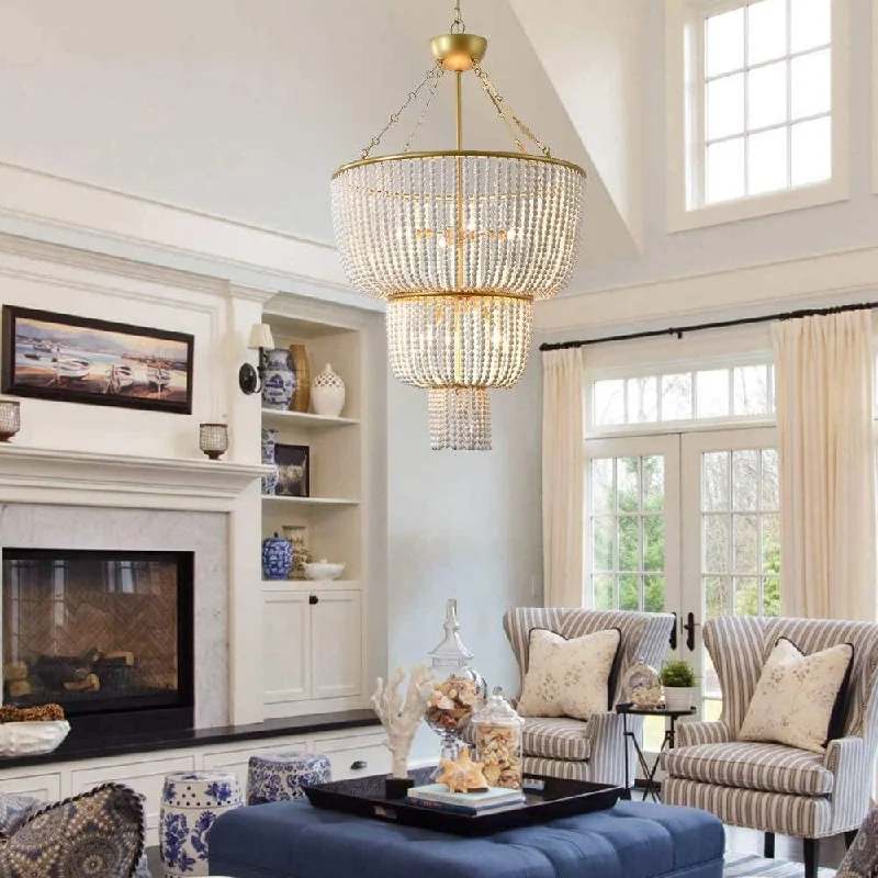 Mid - Century Modern Chandeliers for Vintage AppealCascading Pearls Timeless Antique Chandelier (9342/8) Mid - Century Modern Chandeliers for Vintage AppealCascading Pearls Timeless Antique Chandelier (9342/8)