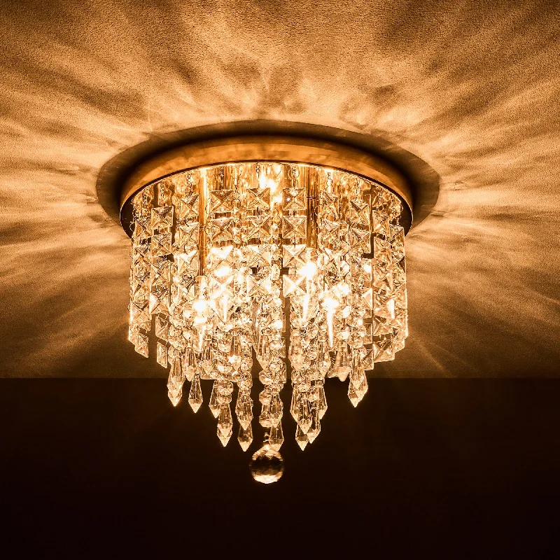 Victorian - Inspired Chandeliers with Ornate DetailsCO-Z 11" 5-light Flush Mount Crystal Chandelier Ceiling Light Victorian - Inspired Chandeliers with Ornate DetailsCO-Z 11" 5-light Flush Mount Crystal Chandelier Ceiling Light