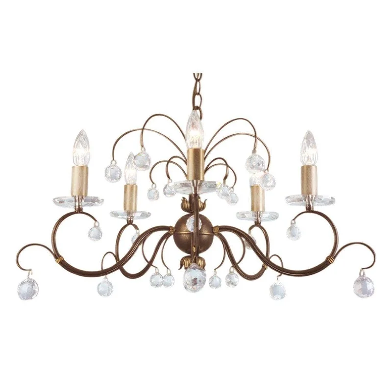 Ceiling - Mounted Chandeliers for Standard CeilingsLunetta Bronze 5 Light Chandelier - Elstead Lighting Ceiling - Mounted Chandeliers for Standard CeilingsLunetta Bronze 5 Light Chandelier - Elstead Lighting