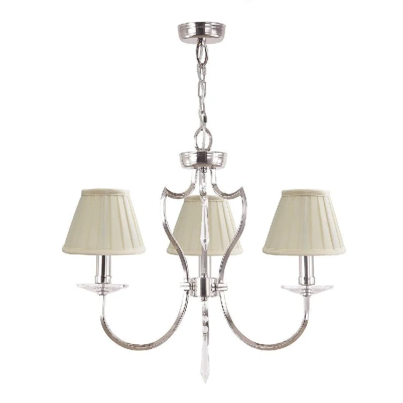 Art Deco Chandeliers for a Retro - Glam LookElstead Pimlico Polished Nickel 3 Light Chandelier Art Deco Chandeliers for a Retro - Glam LookElstead Pimlico Polished Nickel 3 Light Chandelier