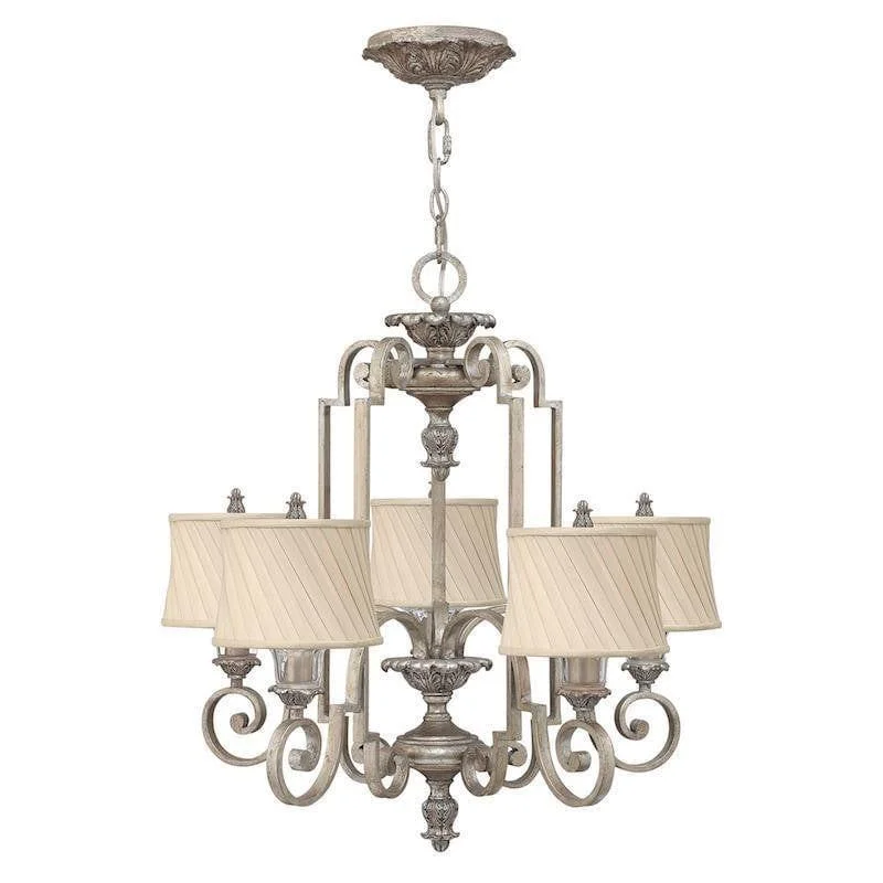Chandeliers with Murano Glass for a High - End Artistic TouchHinkley Kingsley 5 Light Silver Leaf Chandelier Chandeliers with Murano Glass for a High - End Artistic TouchHinkley Kingsley 5 Light Silver Leaf Chandelier