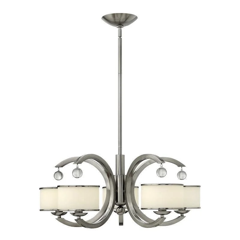 Chandeliers with Adjustable Height for Custom InstallationHinkley Monaco Brushed Nickel Finish 5 Light Chandelier Chandeliers with Adjustable Height for Custom InstallationHinkley Monaco Brushed Nickel Finish 5 Light Chandelier