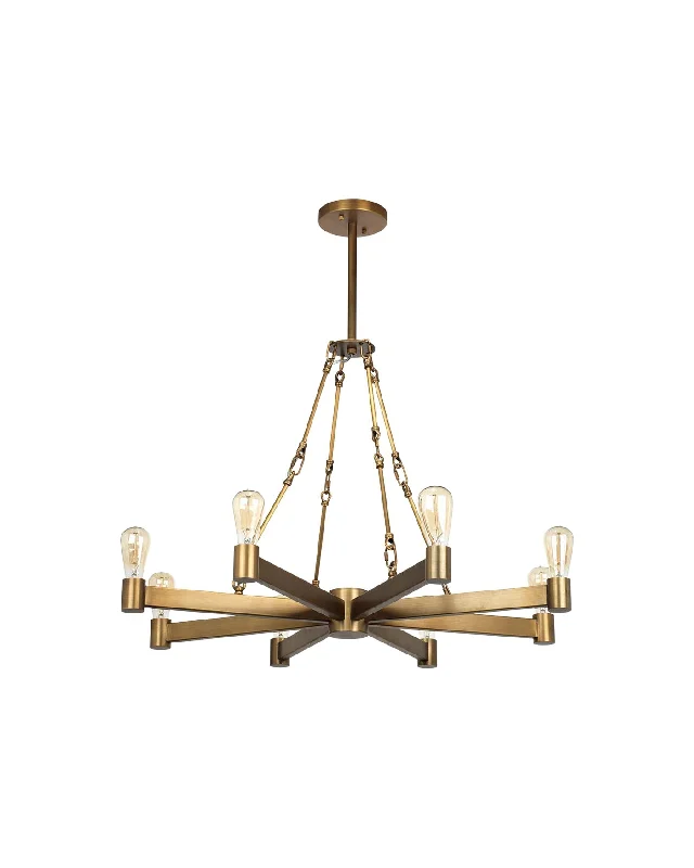 Small Chandeliers for Compact RoomsManchester 8 Light Chandelier Brass