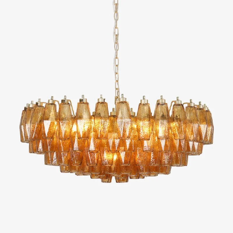 Industrial Iron Chandeliers for Loft - Inspired SpacesMurano Rhombus Amber Glass Chandelier Industrial Iron Chandeliers for Loft - Inspired SpacesMurano Rhombus Amber Glass Chandelier
