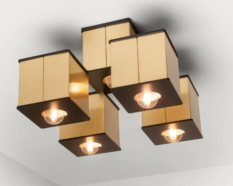 Chandeliers with Adjustable Arms for Directional LightingTetra V Flush Mount