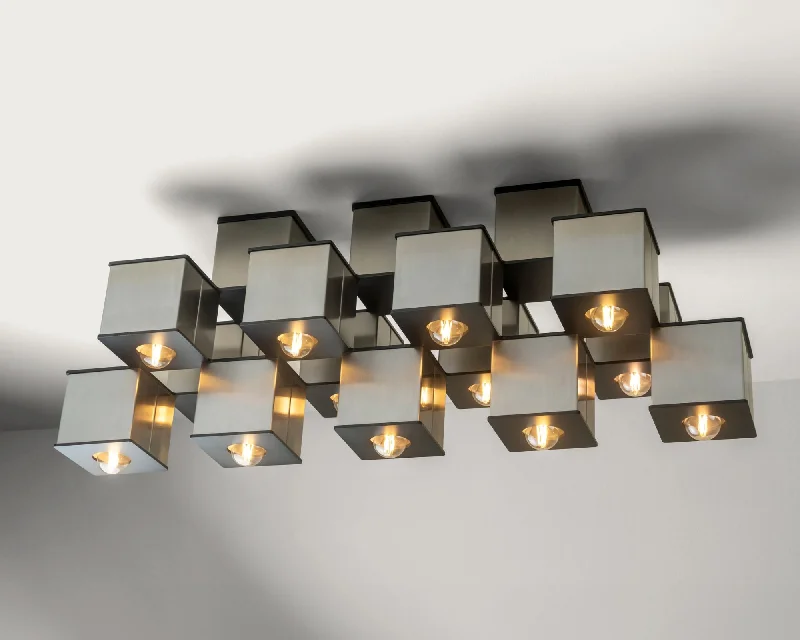 Minimalist Chandeliers for Sleek and Simple InteriorsTetra XVI Flush Mount