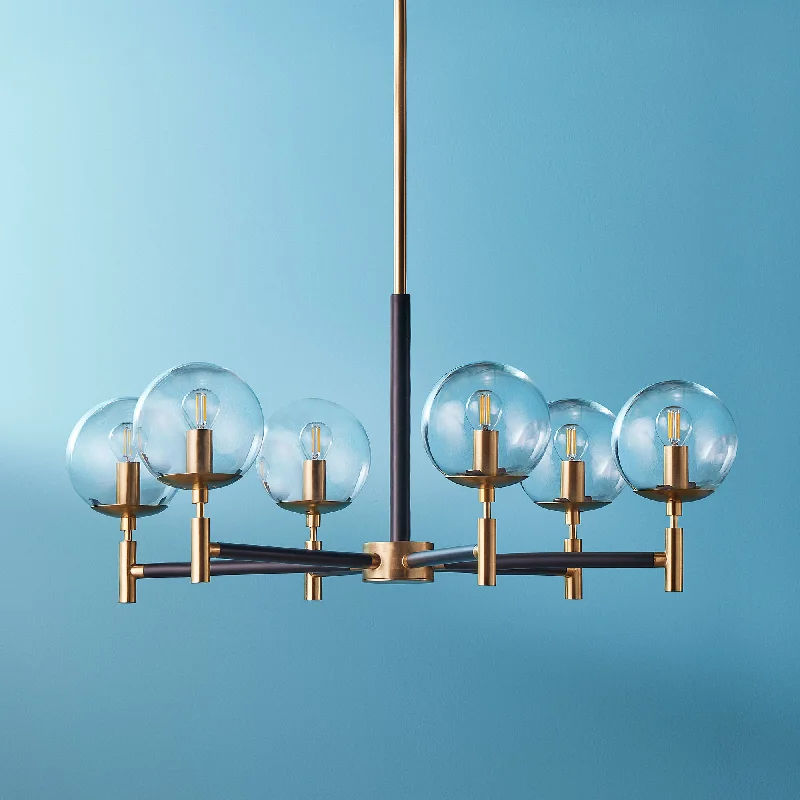 Art Deco Chandeliers for a Retro - Glam LookTom chandelier in black and brushed gold