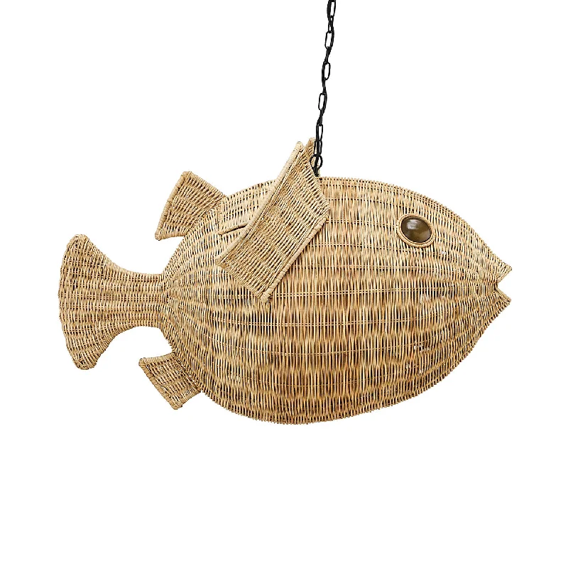 Modern Crystal Chandeliers for Contemporary HomesWicker Blowfish Medium Pendant