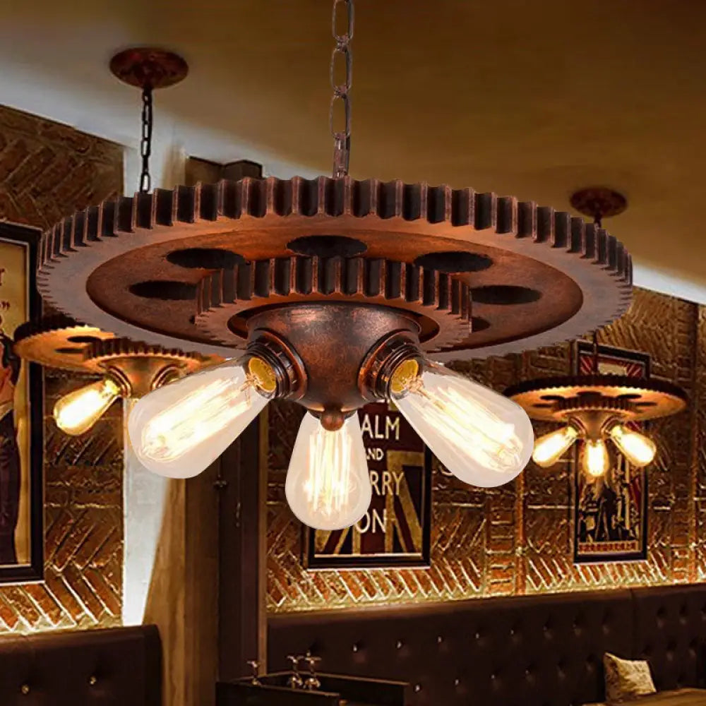 Mid - Century Modern Chandeliers for Vintage AppealMid - Century Modern Chandeliers for Vintage AppealRustic Weathered Copper Chandelier with Open Bulb and Gear Design – Perfect for Retro Restaurant Pendant Lighting – 3 Lights Mid - Century Modern Chandeliers for Vintage AppealMid - Century Modern Chandeliers for Vintage AppealRustic Weathered Copper Chandelier with Open Bulb and Gear Design – Perfect for Retro Restaurant Pendant Lighting – 3 Lights