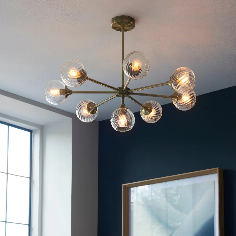 Glass Floor Lamp with Frosted Shades for Soft Diffused LightAllegra 8 Light Brass Pendant - Glass Shades Glass Floor Lamp with Frosted Shades for Soft Diffused LightAllegra 8 Light Brass Pendant - Glass Shades