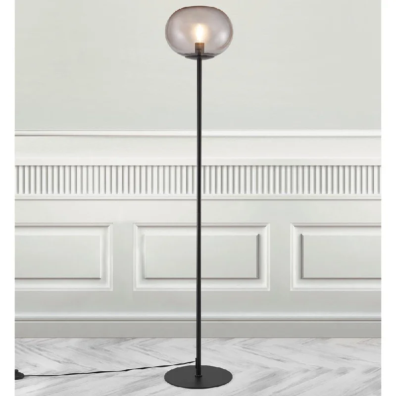 Fabric Floor Lamp with a Linen Shade for a Relaxed AestheticAlton Globe Floor Lamp - Black - Nordlux Fabric Floor Lamp with a Linen Shade for a Relaxed AestheticAlton Globe Floor Lamp - Black - Nordlux
