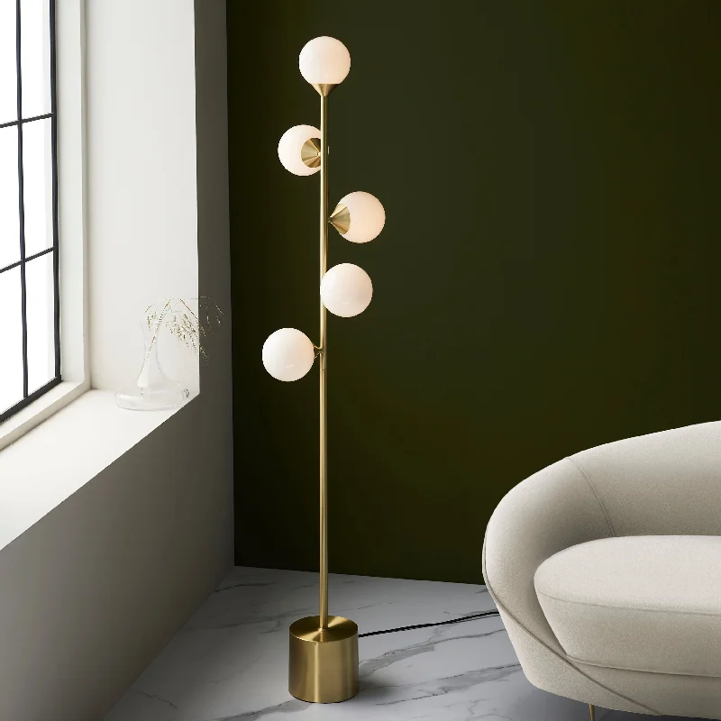 Wood Floor Lamp with Natural Grain for a Warm and Organic FeelAmos Crib Floor Lamp Brushed Brass Wood Floor Lamp with Natural Grain for a Warm and Organic FeelAmos Crib Floor Lamp Brushed Brass