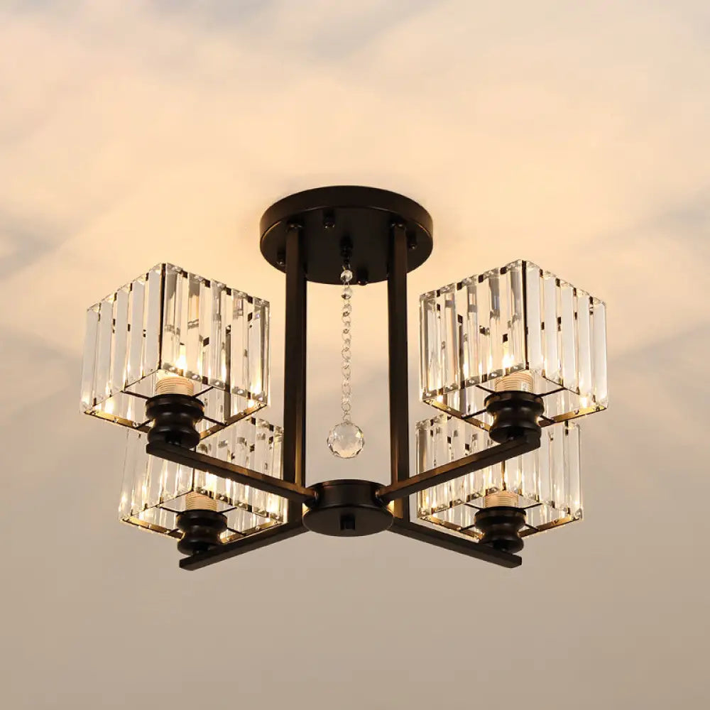 Minimalist Chandeliers for Sleek and Simple InteriorsMinimalist Chandeliers for Sleek and Simple InteriorsModern Radial Suspension Light - Metallic Chandelier with K9 Crystal Shade for Living Room