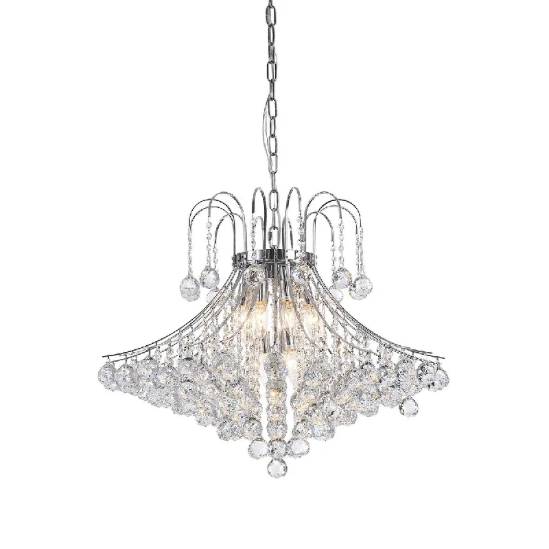 Chandeliers with Colored Glass for a Splash of ColorChandeliers with Colored Glass for a Splash of ColorBethel International BET55CH 11 Light Chandelier Chrome - Exact Size
