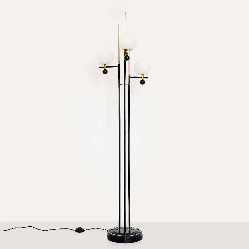 Smart Floor Lamp with Voice Control and Bluetooth ConnectivityBlack & brass mid-century floor lamp Smart Floor Lamp with Voice Control and Bluetooth ConnectivityBlack & brass mid-century floor lamp