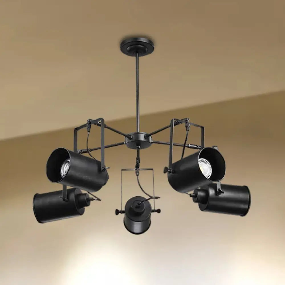 Ceiling - Mounted Chandeliers for Standard CeilingsCeiling - Mounted Chandeliers for Standard CeilingsAdjustable 5-Bulb Black Chandelier Pendant Lamp with Retro Metal Cylinder Shade - Elegant Hanging Lighting Ceiling - Mounted Chandeliers for Standard CeilingsCeiling - Mounted Chandeliers for Standard CeilingsAdjustable 5-Bulb Black Chandelier Pendant Lamp with Retro Metal Cylinder Shade - Elegant Hanging Lighting